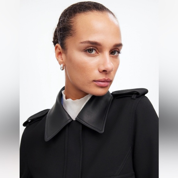 Madewell Womens $228 Shrunken Utility Jacket in Black Size 2 NT119 cropped NEW - Picture 5 of 16